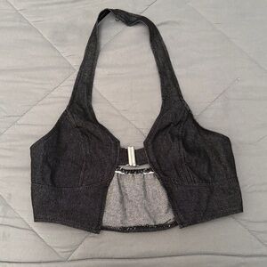 SHEIN Black halter top. Never worn. Too big. Says small fits more like a medium